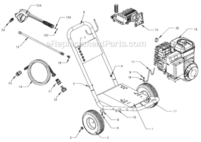 Page A Diagram and Parts List for PW3006H1LE  Campbell Hausfeld Pressure Washer